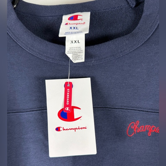 Champion Women's French Terry Sweatshirt - Navy XS, L & XXL - Picture 7 of 13